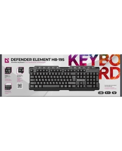 Купить Беспроводная клавиатура Defender Element HB-195 Black (45195)  в E-mobi