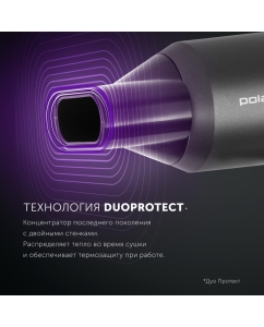 Купить Фен Polaris PHD 2044Ti Quattro Ionic 1900 Вт серый  в E-mobi