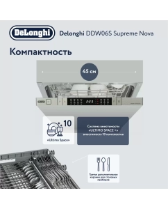 Купить Встраиваемая посудомоечная посуда Delonghi DDWI 490 AMEDEO  в E-mobi