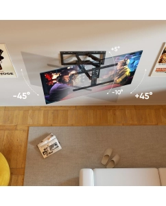 Купить Кронштейн для телевизора 32"-90" ONKRON SM6L наклонно-поворотный, до 50 кг, чёрный  в E-mobi