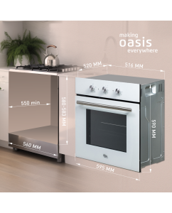 Купить Встраиваемый электрический духовой шкаф making oasis everywhere D-MW белый  в E-mobi
