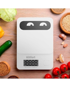 Купить Весы кухонные Kitfort KT-817-2 белый; черный  в E-mobi