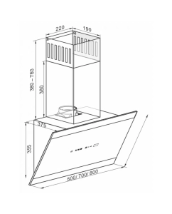 Купить Вытяжка настенная Kaiser AT 7435 Eco серебристый, черный  в E-mobi