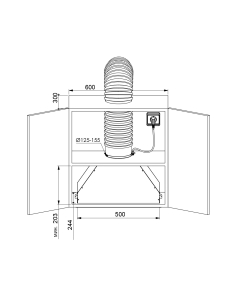 Купить Вытяжка встраиваемая ZUGEL ZHI523X серебристый  в E-mobi