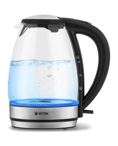 Купить Чайник электрический VITEK VT-7046 1.7 л прозрачный, серебристый, черный в E-mobi