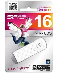 Купить Флешка Silicon Power Ultima U03 16ГБ White (SP016GBUF2U03V1W)  в E-mobi