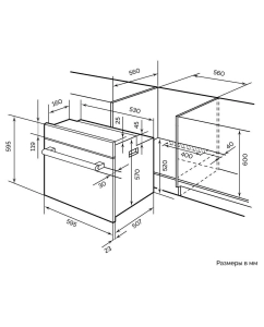 Купить Встраиваемый электрический духовой шкаф LEX EDM 073 IX Silver, Black  в E-mobi