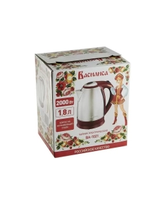 Купить Чайник электрический Василиса ВА-1021 1.8 л красный, серебристый  в E-mobi