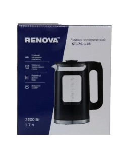 Купить Чайник электрический RENOVA KT17G-11B 1.7 л черный  в E-mobi