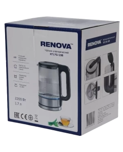Купить Чайник электрический RENOVA KT17G-10B 1.7 л черный  в E-mobi