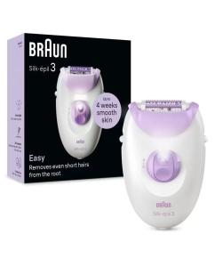 Купить Эпилятор Braun Silk-pil 3-000 белый; фиолетовый  в E-mobi