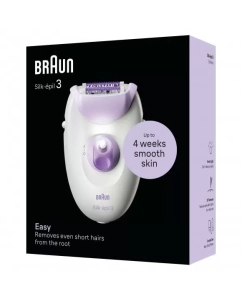 Купить Эпилятор Braun Silk-pil 3-000 белый; фиолетовый  в E-mobi