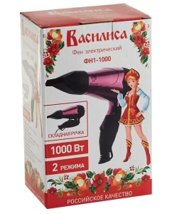 Купить Фен Василиса ФН1-1000 1000 Вт фиолетовый, черный  в E-mobi