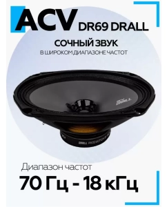Купить Автомобильная акустика ACV, DR69 DRALL, 15х23 см, широкополосная  в E-mobi