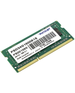Купить Оперативная память Patriot 4Gb DDR-III 1600MHz SO-DIMM (PSD34G1600L81S) в E-mobi