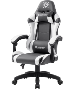 Купить Игровое кресло DEFENDER Fortune, серый, белый  в E-mobi