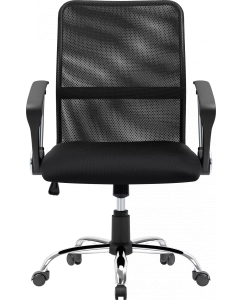 Купить Кресло Defender Rivellon Черный,сетка,хром.крестовина  в E-mobi