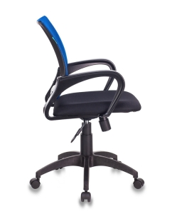 Купить Компьютерное кресло Бюрократ CH-695N/BL/TW-11, черный/синий  в E-mobi