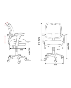 Купить Детское компьютерное кресло Бюрократ CH-W797 розовый спинка сетка пластик белый CH-W797/PK  в E-mobi