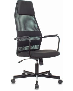 Купить Кресло Бюрократ KB-5M черный TW-01 3C11 сетка/ткань с подголов. крестовина металл черный в E-mobi