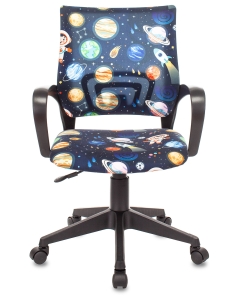 Купить Кресло детское компьютерное Бюрократ BUROKIDS 1 черный космонавт  в E-mobi