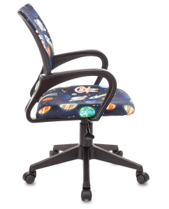 Купить Кресло детское компьютерное Бюрократ BUROKIDS 1 черный космонавт  в E-mobi