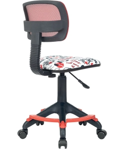 Купить Кресло детское Бюрократ CH-299-F красный TW-35N мультиколор сетка/ткань CH-299-F/REDLIPS  в E-mobi