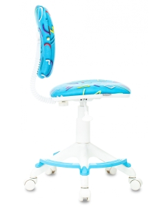 Купить Кресло детское Бюрократ CH-W204/F, голубой Sticks 06, пластик белый  в E-mobi