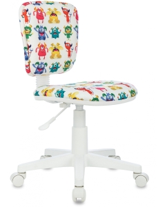 Купить Кресло детское Бюрократ CH-W204NX белый монстры крестов. пластик пластик белый в E-mobi