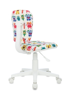 Купить Кресло детское Бюрократ CH-W204NX белый монстры крестов. пластик пластик белый  в E-mobi