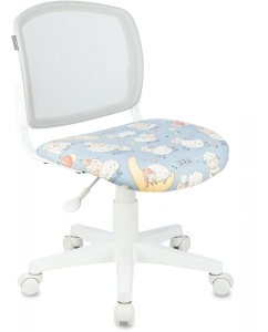 Купить Кресло детское Бюрократ CH-W296NX светло-серый TW-02 овечки в E-mobi