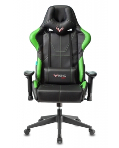 Купить Кресло игровое ZOMBIE VIKING 5 AERO LGREEN черный/салатовый искусственная кожа  в E-mobi
