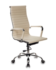 Купить Бюрократ Кресло руководителя Бюрократ CH-883 слоновая кость эко.кожа крестовина металл хро в E-mobi