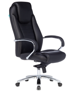 Купить Кресло руководителя Бюрократ T-9923SL/BLACK, черный/серебристый в E-mobi