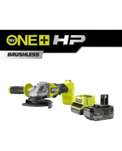 Купить Бесщеточная углошлифмашина Ryobi ONE+ HP RAG18X-1C40S 5133005614 в E-mobi