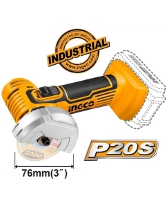 Купить Аккумуляторная угловая шлифовальная машина INGCO INDUSTRIAL 76 мм, Li-Ion, 20 В CAGLI7601 в E-mobi