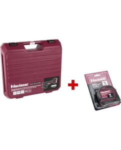 Купить Аккумуляторная угловая шлифовальная машина бесщеточная NeoLaser NAG-125-ACCUM2, 20В + рулетка измерительная NL01301/NL0010  в E-mobi