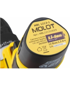 Купить Аккумуляторная дрель-шуруповерт MOLOT MBD 1213-1 Li MBD12131Li0029  в E-mobi
