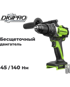 Купить Дрель-шуруповерт ударная GreenWorks GD24DD140, 24V, б/щет, 0-550/0-2100об/мин, 70/140Нм, Anti-kickback, 1x4Ач, ЗУ, коробка 3707607VUB  в E-mobi