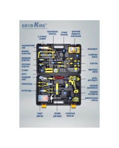 Купить Дрель-шуруповерт GOODKING EC-1202195 128 предметов, от аккумулятора, 12 В, 20 Нм, 2 АКБ EC-1202128  в E-mobi