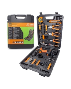 Купить Набор инструментов с аккумуляторным шуруповертом ISMA 57 предметов, 16 В, 1.3 Ач ISMA-1057(50646) в E-mobi