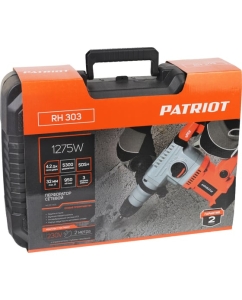 Купить Перфоратор PATRIOT RH 303 SDS+, мощность 1275 Вт, 4.2 Дж, 3 режима работы, макс.диаметр 26 мм, глубиномер, кейс 140301303  в E-mobi