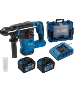 Купить Аккумуляторный перфоратор BULL CBH 1826 Xcase, XLTpro, бесщеточный, 18 В, 2.6 Дж, 26 мм, 2x6 А*ч, з/у 1333736 в E-mobi
