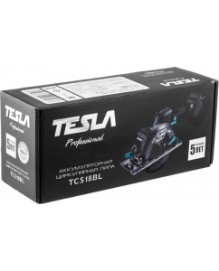 Купить Аккумуляторная циркулярная пила Tesla TCS18BL 18В LiION 6000 об/мин, 125x22 мм, максимальный пропил 42 мм 834527  в E-mobi