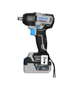 Купить Гайковерт аккумуляторный бесщеточный DEKO DKIS в кейсе, 20В, 2 АКБ: 1x4.0Ач, 1x2.0Ач 085-1124  в E-mobi