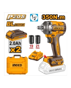 Купить Аккумуляторный ударный гайковерт INGCO BL 20В 300Hm, 1/2 CIWLI2035  в E-mobi