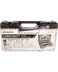 Купить Ручной механический гайковерт 1"DR, 3800 Нм и головки торцевые 1"DR 32 мм, 33 мм Thorvik LSW2 52753  в E-mobi