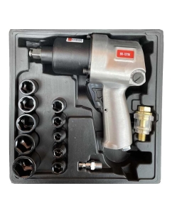 Купить Гайковерт пневматический BYAROSS в кейсе, с набором головок 10/11/13/14/17/19/22/24 мм, удлинителем BR-1211К в E-mobi
