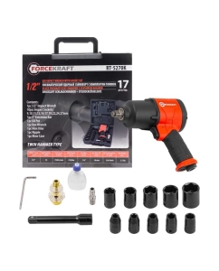 Купить Ударный пневмогайковерт с комплектом ударных головок и удлинителем Forcekraft FK-RT-5270K(25895) в E-mobi