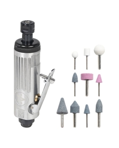 Купить Пневматическая прямая шлифовальная машинка с оснасткой Airline 16 предметов, кейс ATBR041 в E-mobi